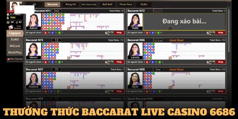 Thưởng thức Baccarat Casino 6686